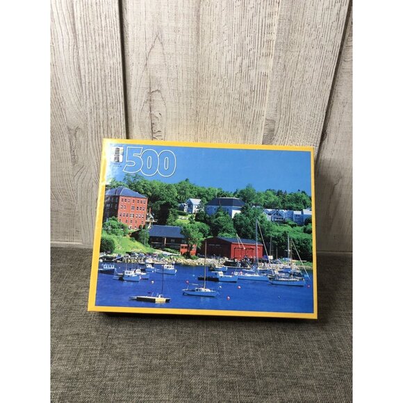 Rainbow Works Other - Rainbow World Landscape Boats Jigsaw Puzzle Rockport Maine 500 pc Sealed Box